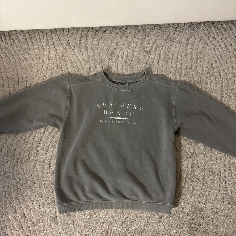 Comfort Colors Seacrest Beach Gray Crewneck Sweater